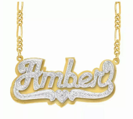 “Amber” style custom name necklace - BizaarFashionCrush