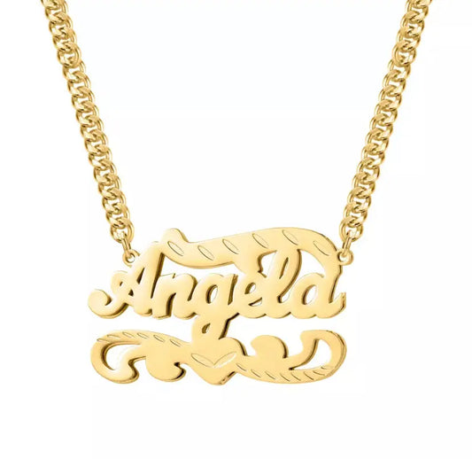 “Angela” style custom name necklace - BizaarFashionCrush