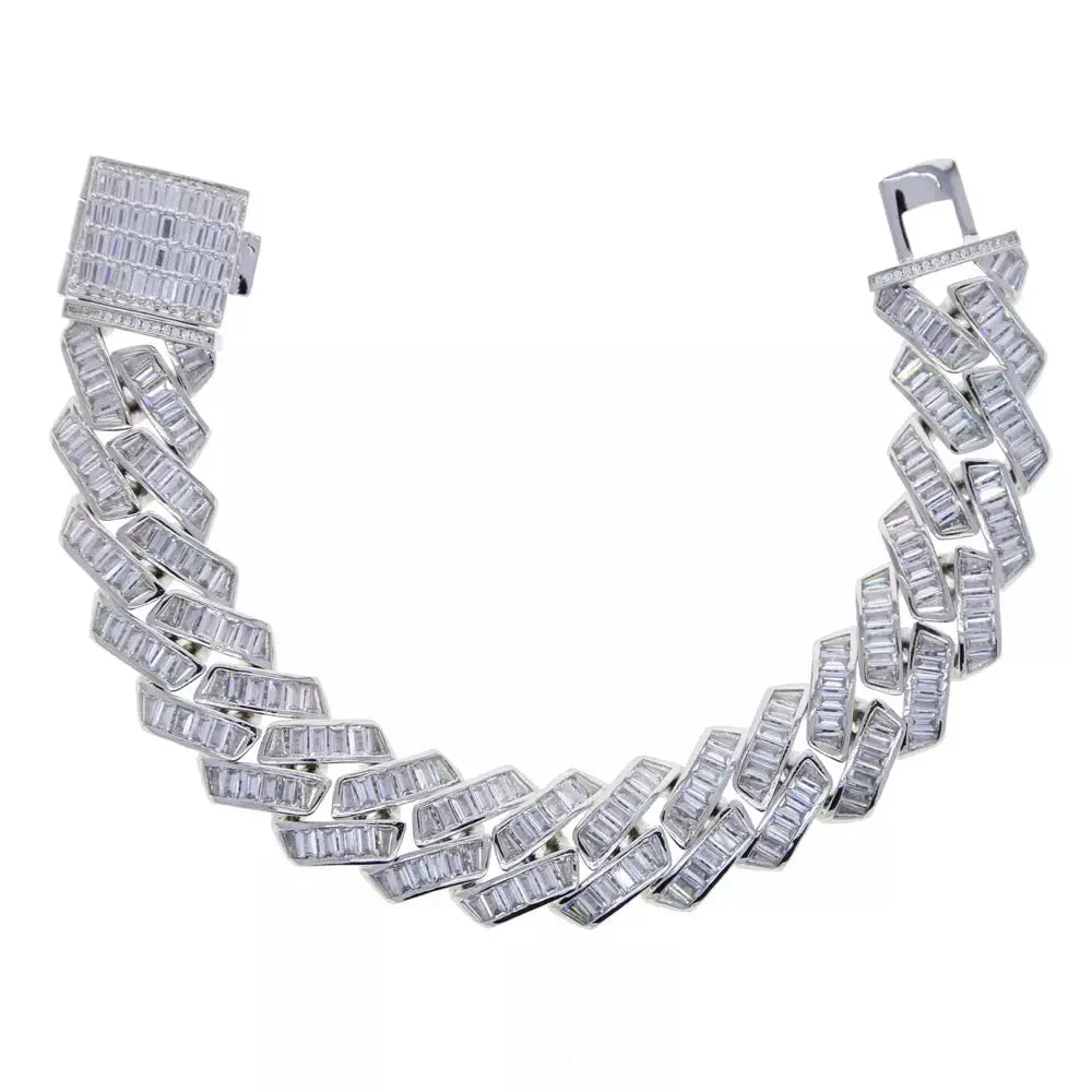 Baguette Cuban bracelet - BizaarFashionCrush