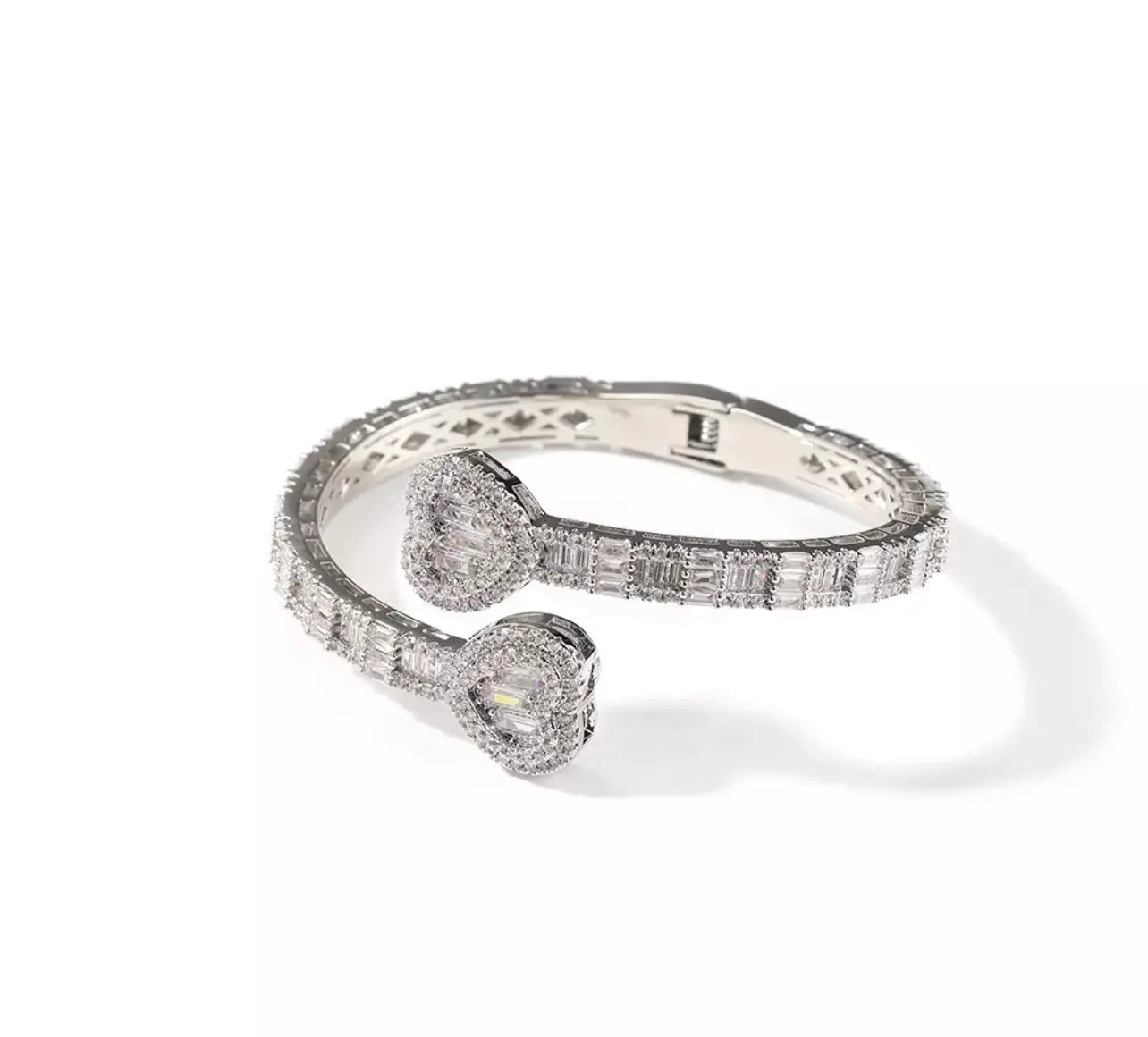 Baguette heart bangle - BizaarFashionCrush