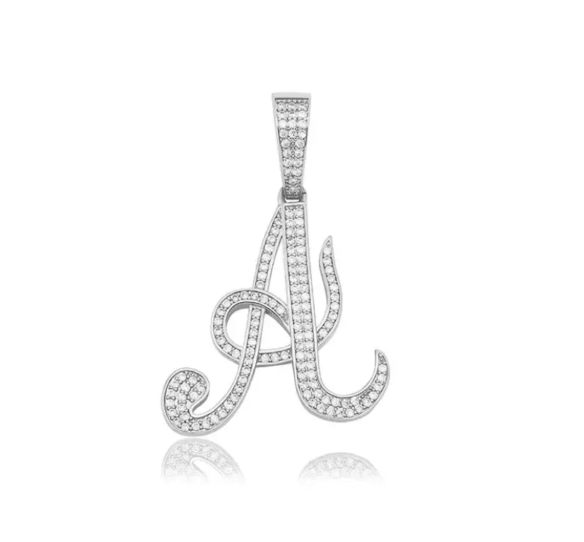 Cursive initial necklace - BizaarFashionCrush