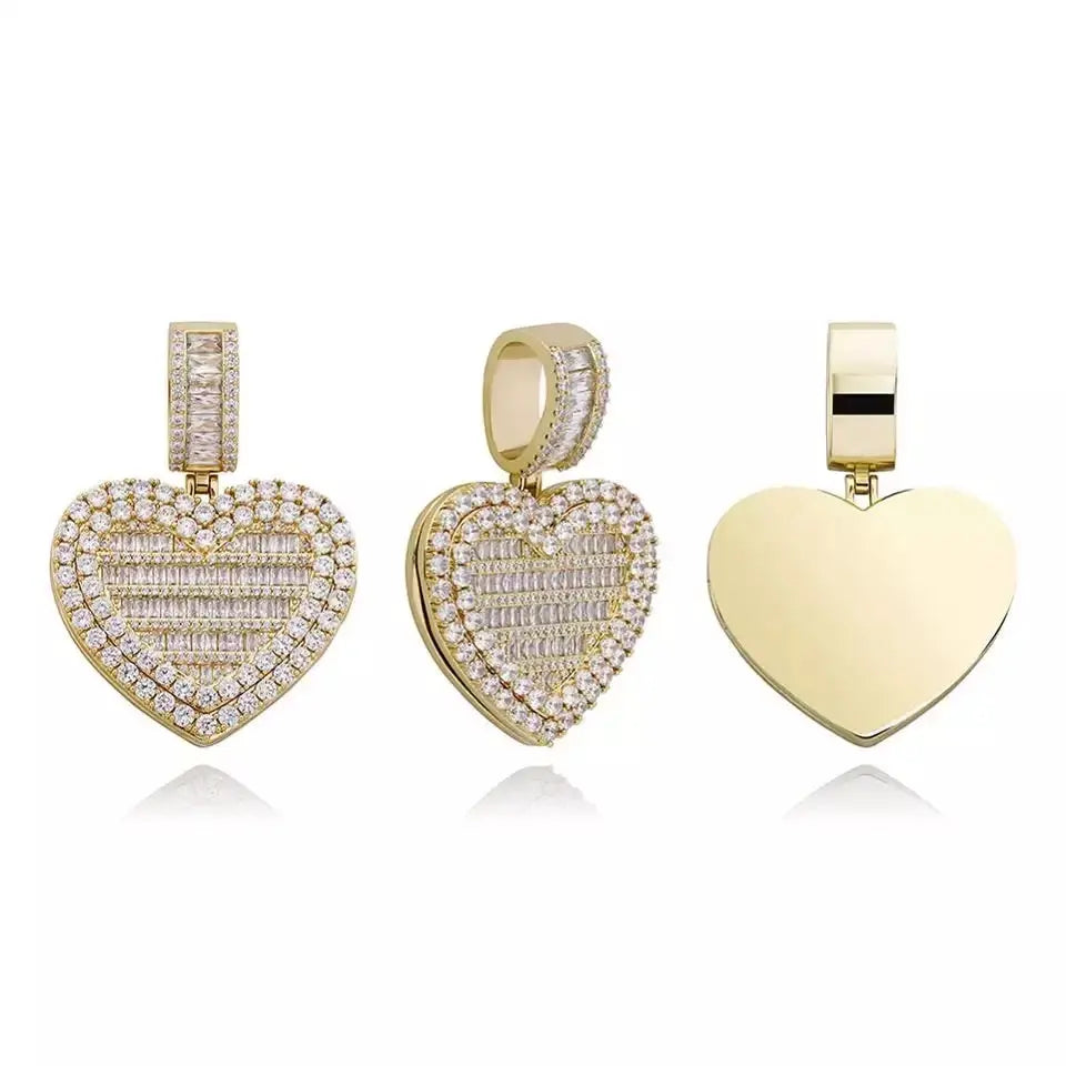 Custom heart photo lock necklace - BizaarFashionCrush