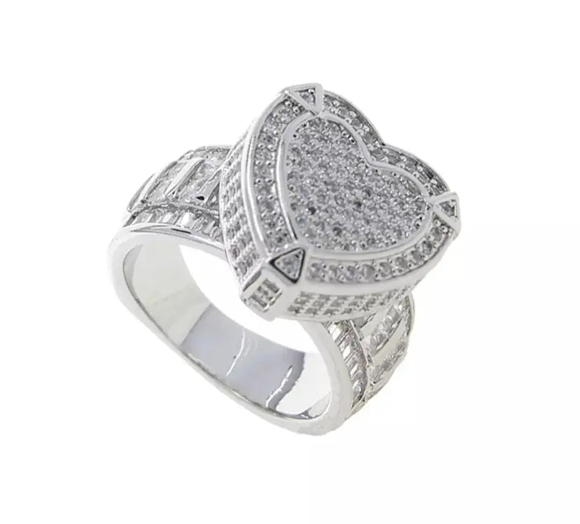 Diamanté love ring - BizaarFashionCrush