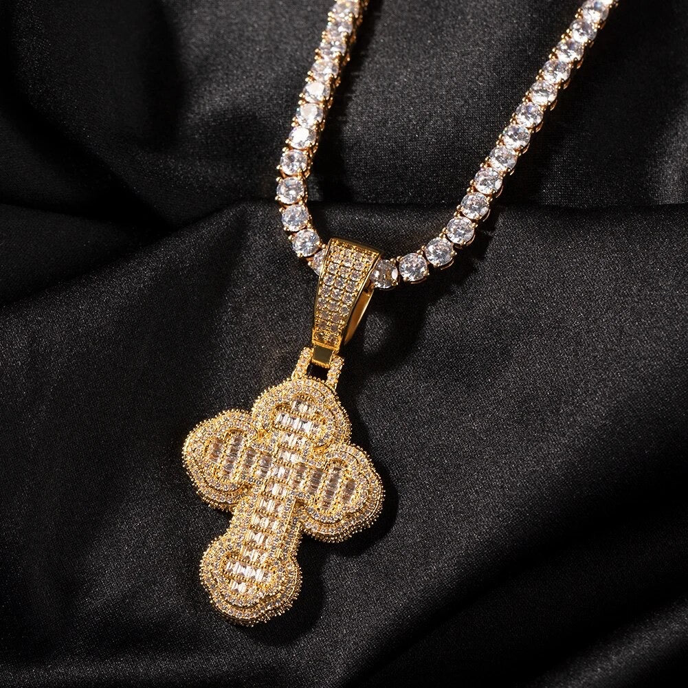 Cloudy cross necklace