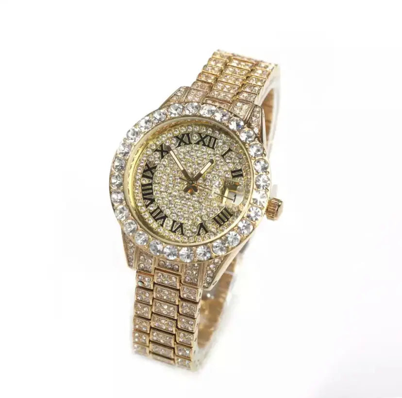 Iced out luxury watch - BizaarFashionCrush