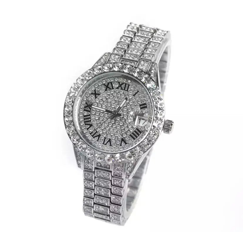 Iced out luxury watch - BizaarFashionCrush