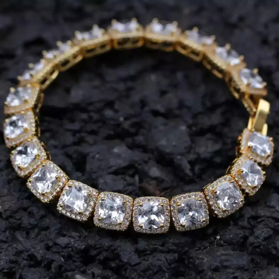 Icy square diamanté bracelet - BizaarFashionCrush