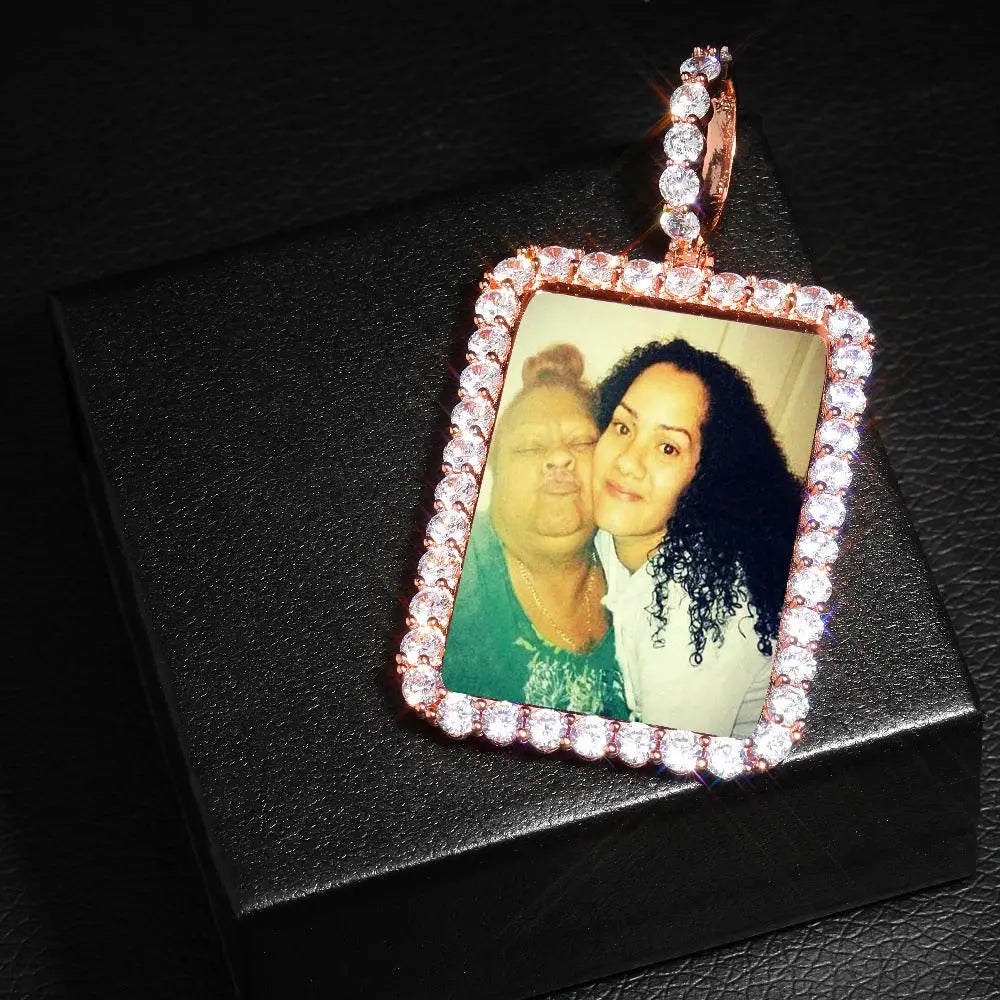 Square shaped photo medallion - BizaarFashionCrush