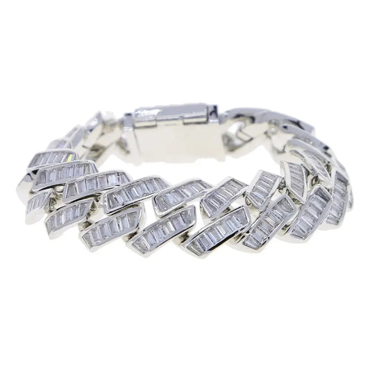 Baguette Cuban bracelet - BizaarFashionCrush