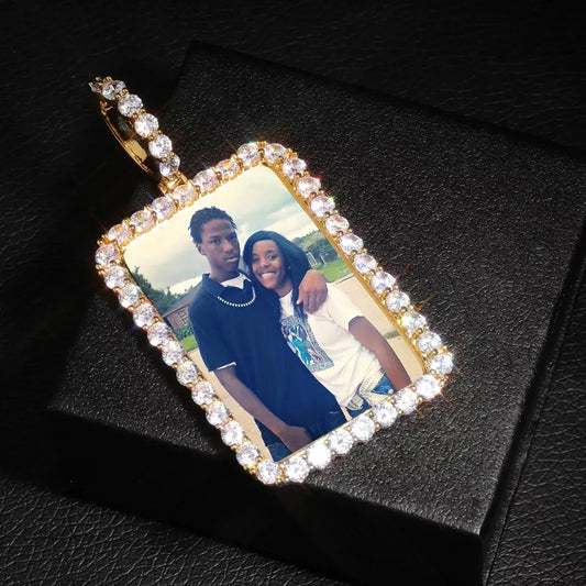 Square shaped photo medallion - BizaarFashionCrush