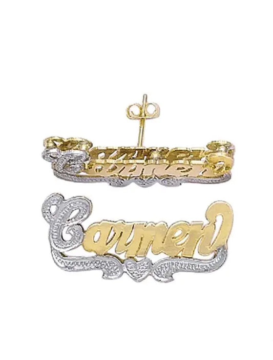Stud name earrings - BizaarFashionCrush