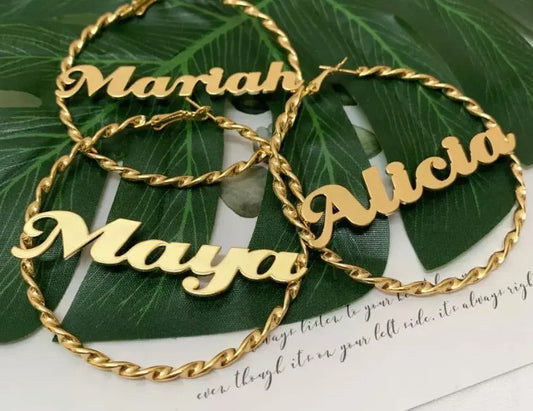 Swirly hoop earrings - BizaarFashionCrush